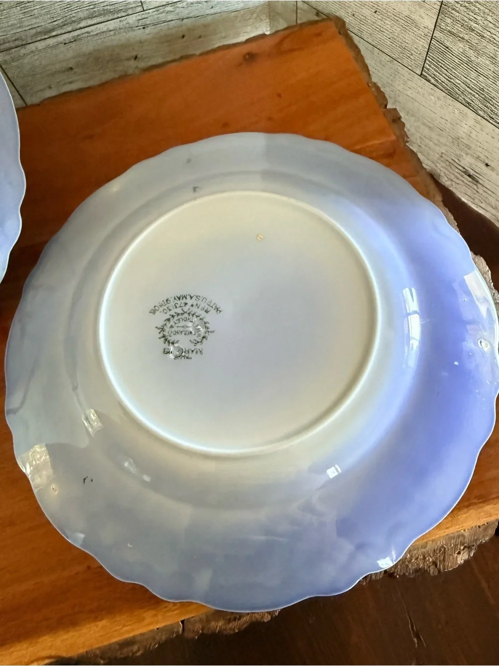 Vintage W H Grindley & Co Marquis Blue And Gold Plate, England set of 3
